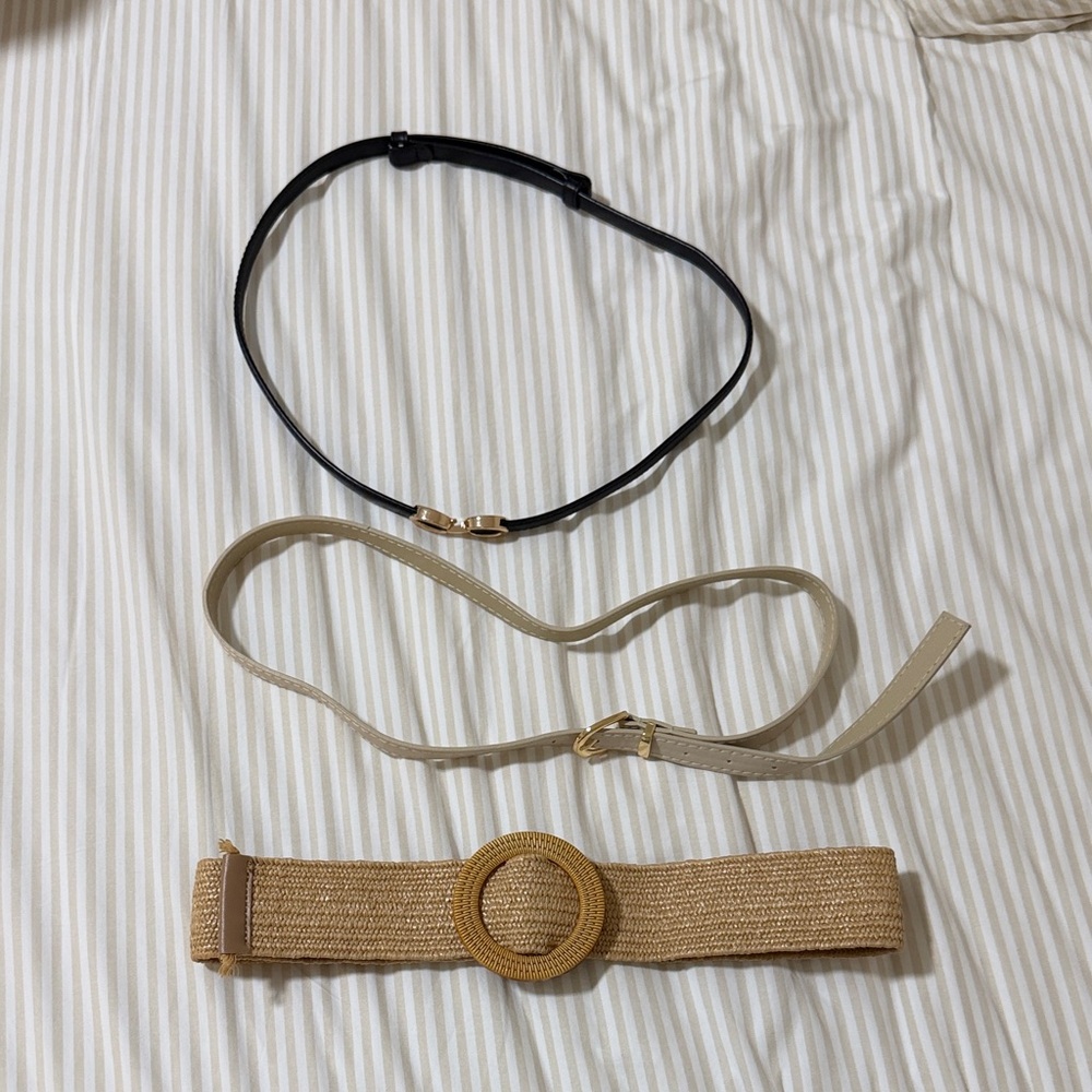 3 belts!! NEVER WORN
